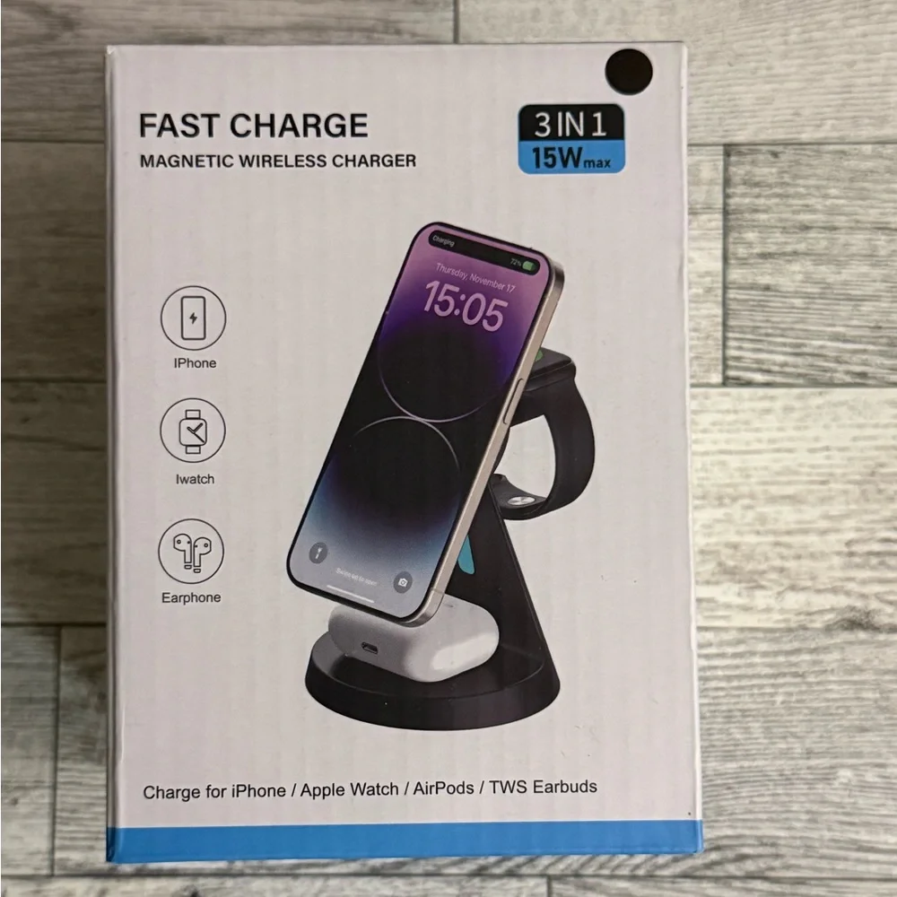 3-in-1 Fast Charge Magnetic Wireless Charger